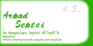 arpad septei business card